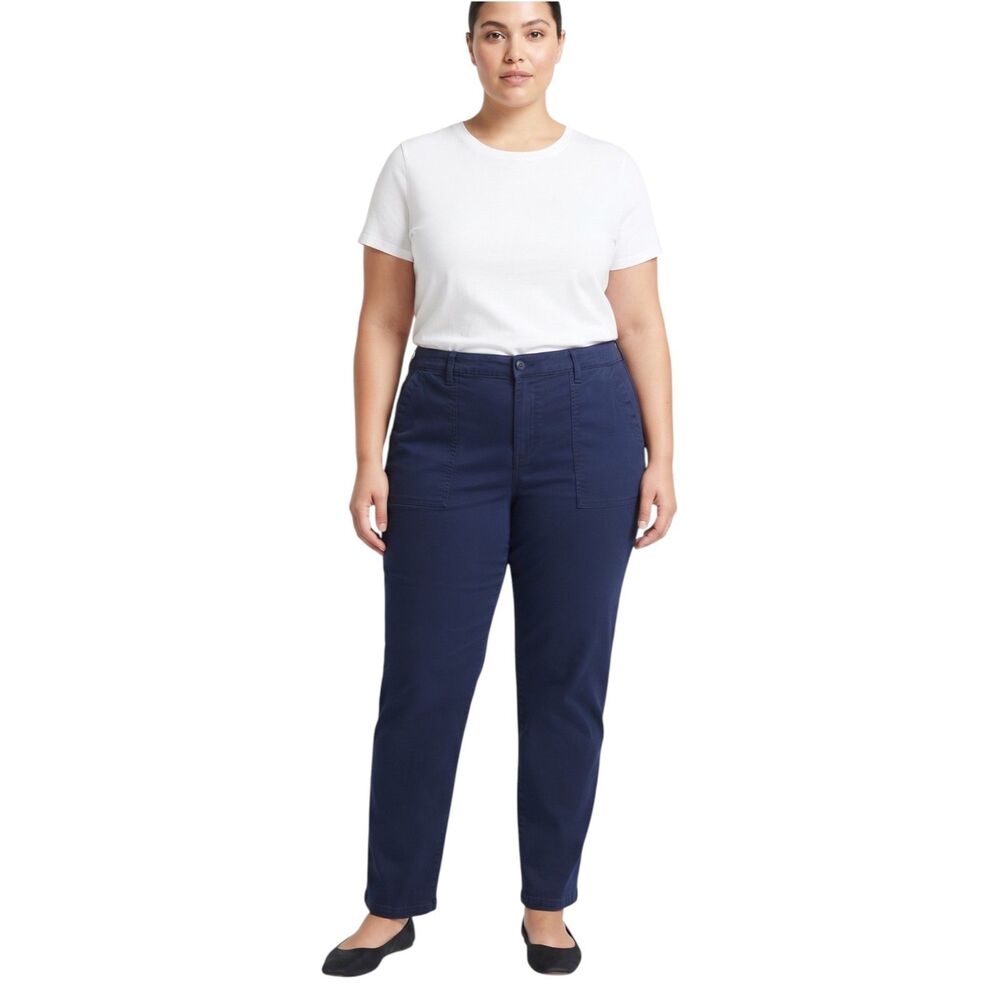 Lands' End Blue Plus Size Womens Pants 24W